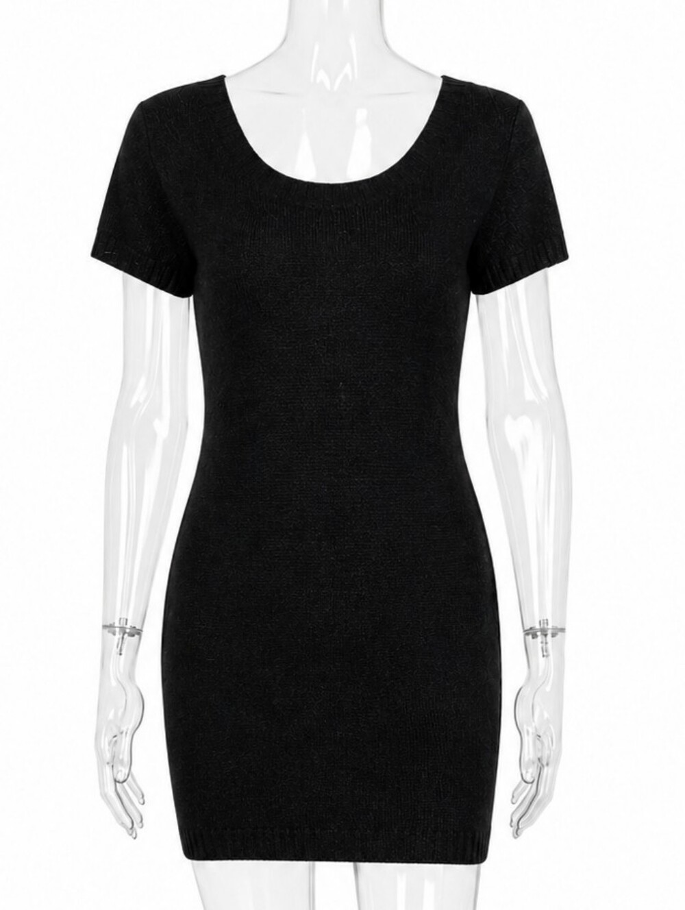 Black Sweater Dress SKUW233